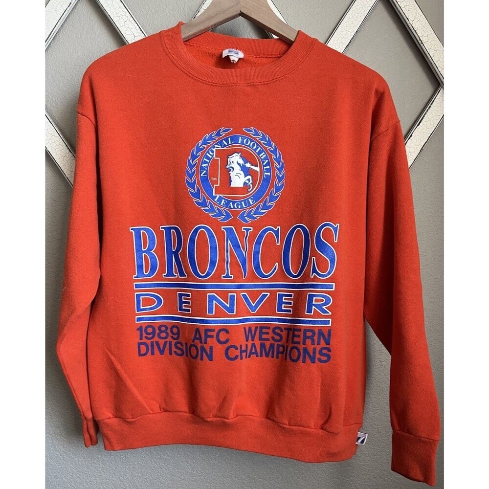 Logo 7 Denver Broncos Men's M/L 1989 AFC Western Division Champions Sweatshirt